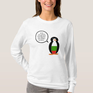 Bulgarisch sprechende Ms. Penguin personalisiert T-Shirt
