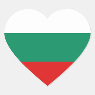 Bulgarische Flag-Heftpflaster Herz-Aufkleber