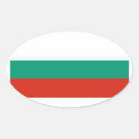 Bulgarische Flag Oval-Aufkleber