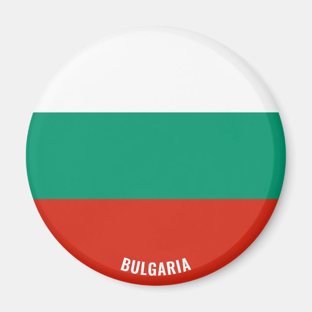 Bulgarische Flagge Charming Patriotic Magnet (Vorne)
