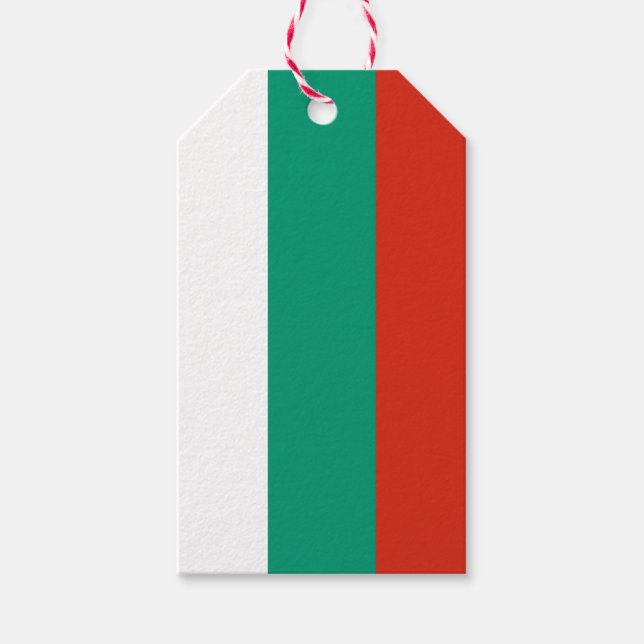 Bulgarische Flagge Geschenkanhänger (Vorderseite)