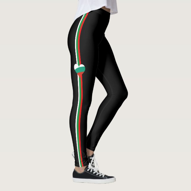 Bulgarische Flagge Leggings (Rechts)