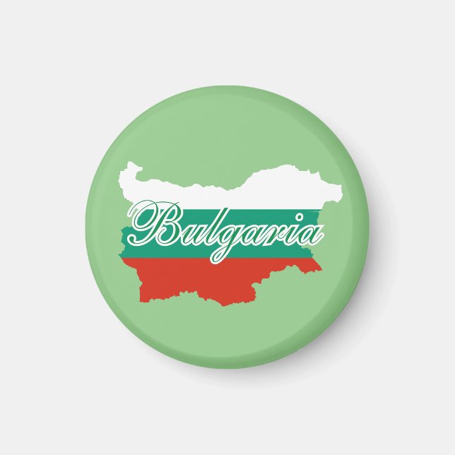 Bulgarische Flagge Magnet (Vorne)