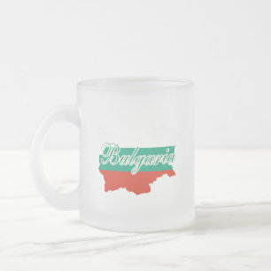 Bulgarische Flagge Mattglastasse
