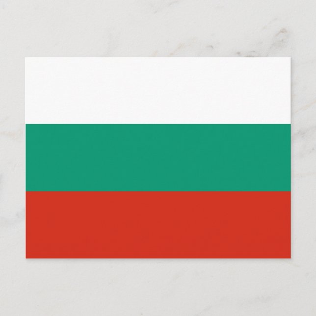 Bulgarische Flagge Postkarte (Vorderseite)