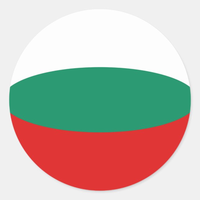 Bulgarische Flagge Runder Aufkleber (Vorderseite)
