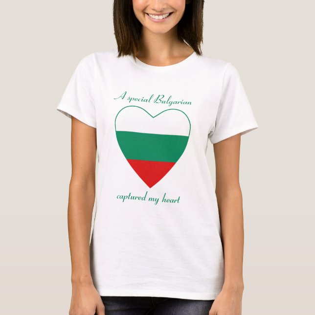 Bulgarische Flagge Sweetheart T - Shirt (Vorderseite)
