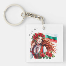 Bulgarische Flagge Tradition Folklore Frauen Rote 
