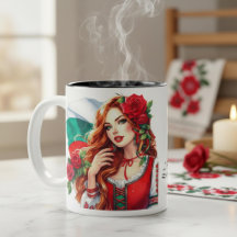 Bulgarische Flagge Tradition Folklore Frauen Rote
