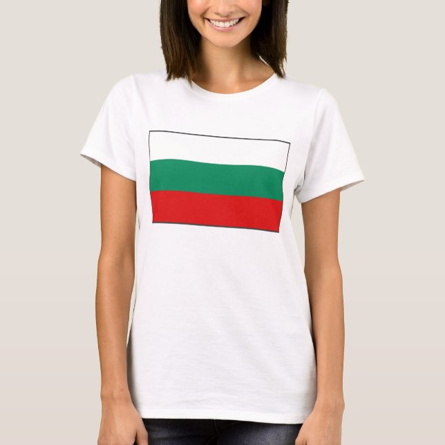 Bulgarische Flagge x Karte T - Shirt (Vorderseite)
