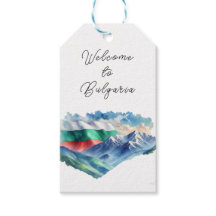 Bulgarische Flaggengebirge Aquarell willkommen