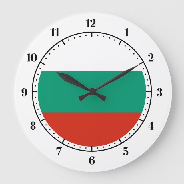 Bulgarische Flaggenuhren Große Wanduhr (Vorderseite)