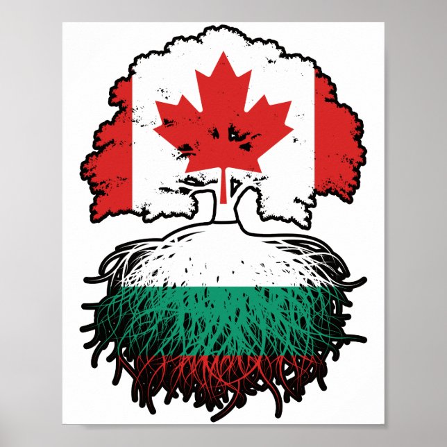 Bulgarische kanadische Treueflagge Poster (Vorne)