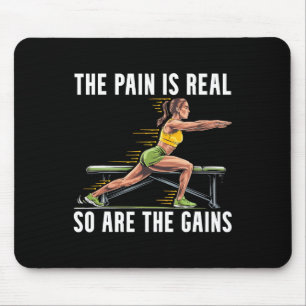 Bulgarische Kniebeuge-Übung Bodybuilding Fitness A Mousepad
