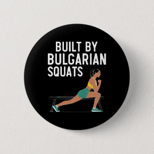 Bulgarische Kniebeugen-Übung Bodybuilding Fitness Button