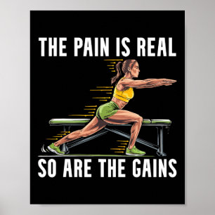 Bulgarische Kniebeugen-Übung Bodybuilding Fitness Poster