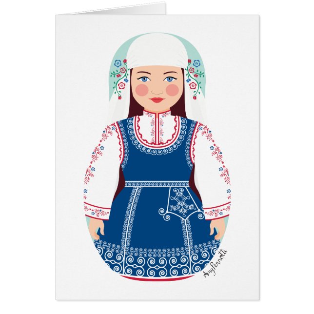 Bulgarische Matryoshka-Karte (Vorne)