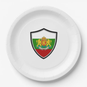 Bulgarische Schildpapiertafel Pappteller