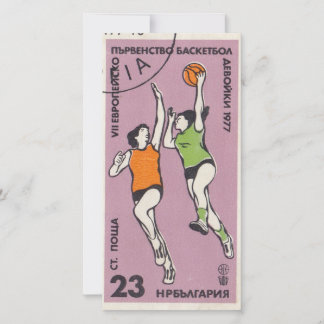 Bulgarische SportpostenBriefmarke Dankeskarte