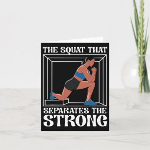 Bulgarische Squat-Übung Bodybuilding Fitness Karte