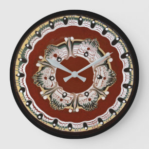 Bulgarische Vintage Platte Große Wanduhr