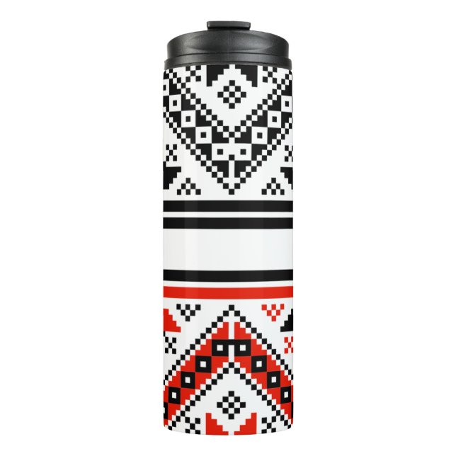 Bulgarische Volkskunst Thermosbecher (Vorderseite)