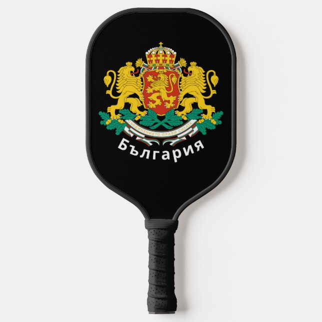 Bulgarische Wappen Pickleball Schläger (Vorderseite)