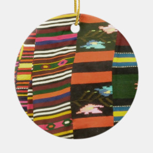 Bulgarische Wolldecke/Cherga Keramikornament