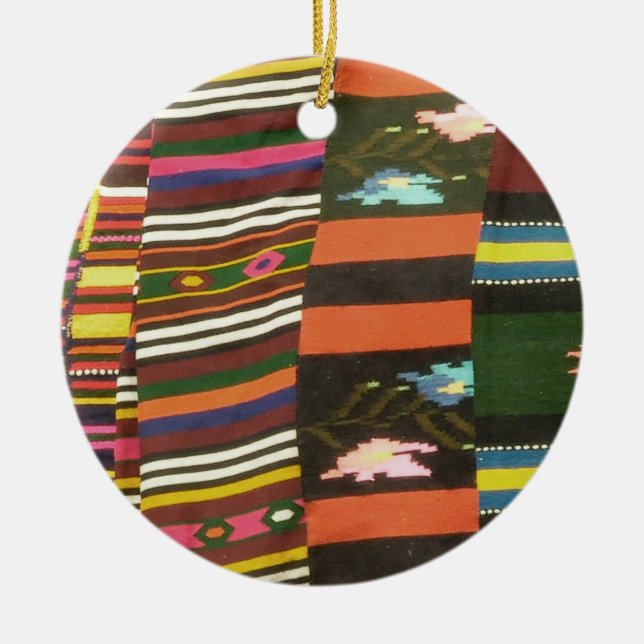 Bulgarische Wolldecke/Cherga Keramikornament (Vorne)