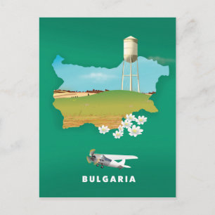 Bulgarischer Reiseausweis Postkarte