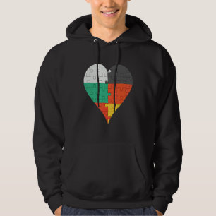 Bulgarisches deutsches Flaggenherz Hoodie