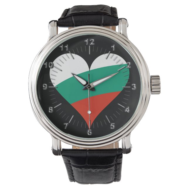 bulgarisches Herz Armbanduhr (Vorderseite)