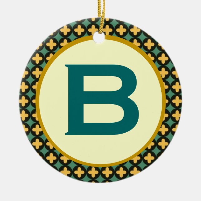 Bulgarisches orthodoxes Monogramm Keramik Ornament (Vorne)