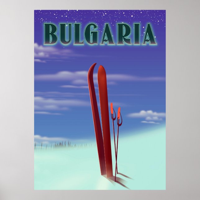 Bulgarisches Skireiseplakat Poster (Vorne)