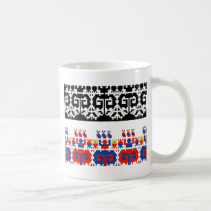Bulgarisches Volksmuster Tasse