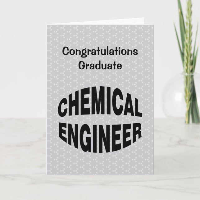 Bulging Chemical Engineer Text Abschluss Card Dankeskarte (Vorderseite)