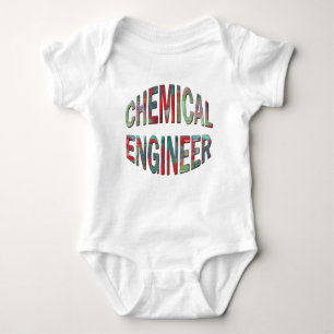 Bulging Chemical Engineer Text Baby Strampler