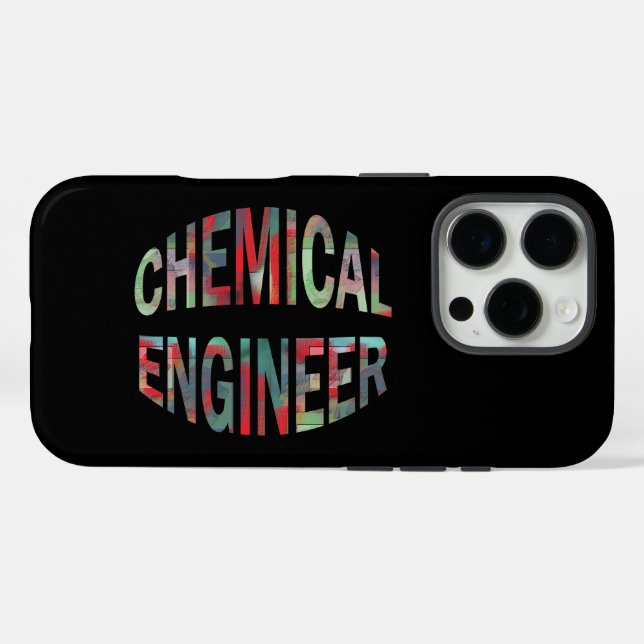 Bulging Chemical Engineer Text Case-Mate iPhone Hülle (Rückseite (Horizontal))