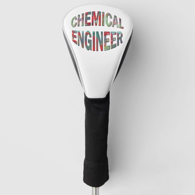 Bulging Chemical Engineer Text Golf Headcover (Vorderseite)