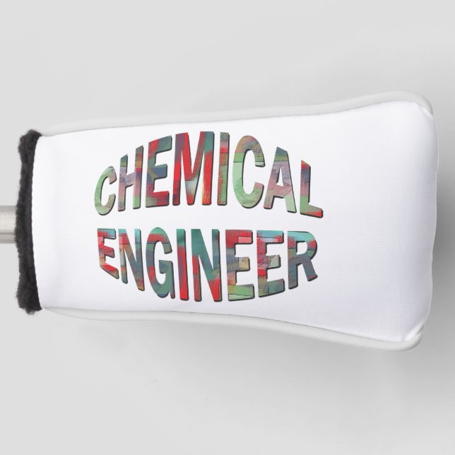 Bulging Chemical Engineer Text Golf Headcover (Vorderseite)