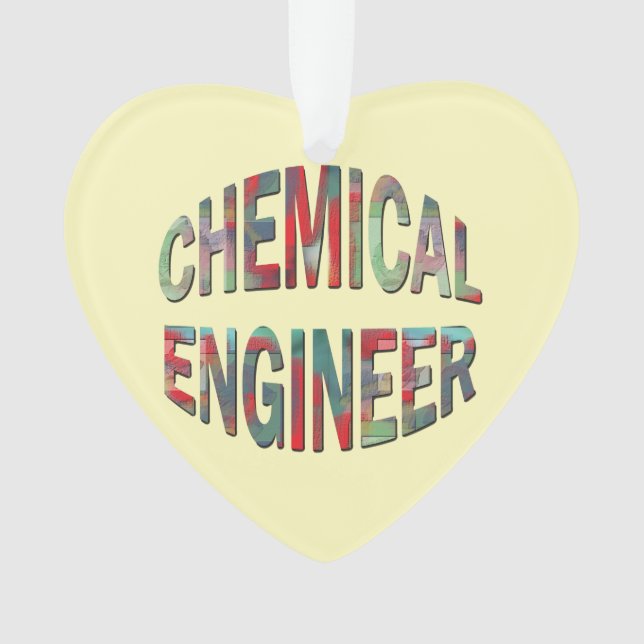 Bulging Chemical Engineer Text Ornament (Vorderseite)