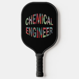 Bulging Chemical Engineer Text Pickleball Schläger