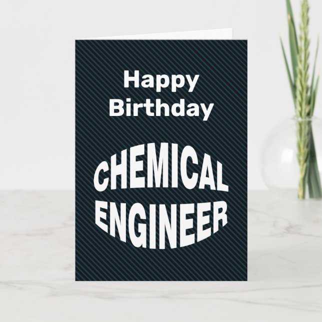 Bulging Chemical Engineer TextGeburtstagskarte Karte (Vorderseite)