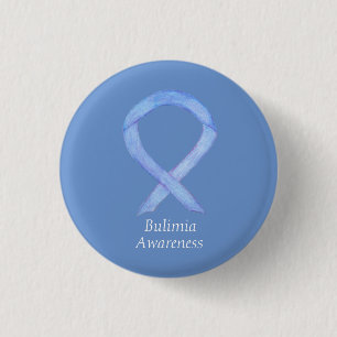 Bulimia Awareness Periwinkle Ribbon Custom Buttons