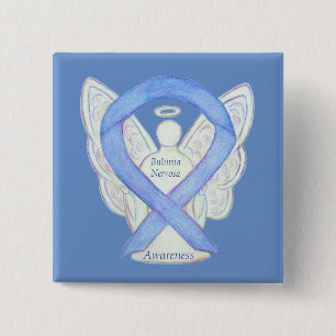Bulimia Nervosa Awareness Ribbon Angel Custom Butt Button