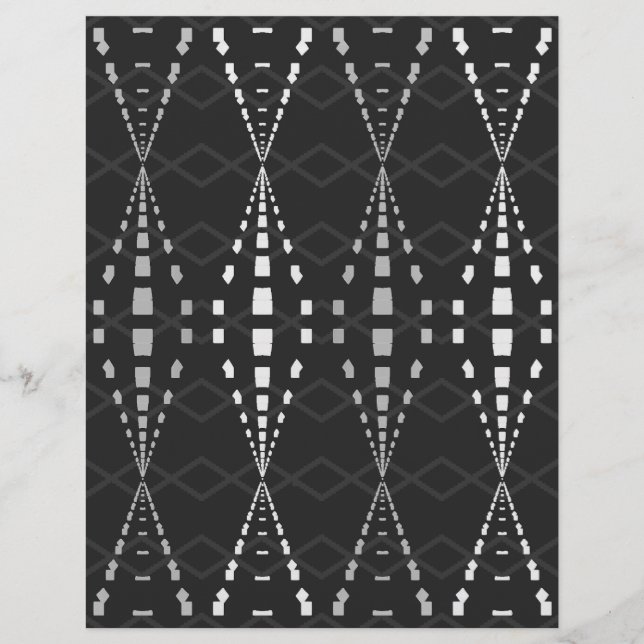 Bulk B&W Ley Lines Scrapbook Seiten (Vorne)