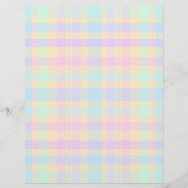 Bulk - Easter Pastel Plaid Scrapbook Paper Flyer (Vorne)