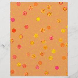 Bulk - Orange Twisty Polka Dot Spiral Scrap Paper Flyer