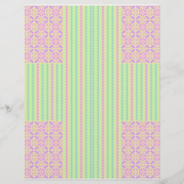 Bulk - Ostern Pastell Kreuz Scrapbook Papier (Vorne)