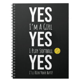 Bulk Softball Geschenke für Sportteam Girls Notizblock